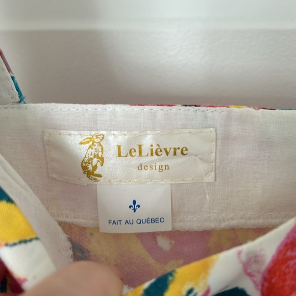 LeLIÈVRE DESIGN - handmade art to wear skater dress floral cotton rayon size 20 - Picture 5 of 8